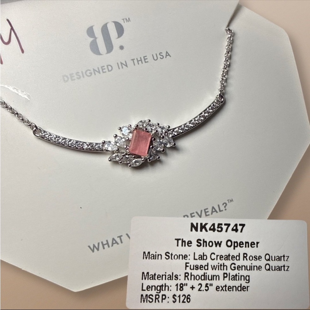 Bomb Party The Show Opener Rose Quartz on Rhodium